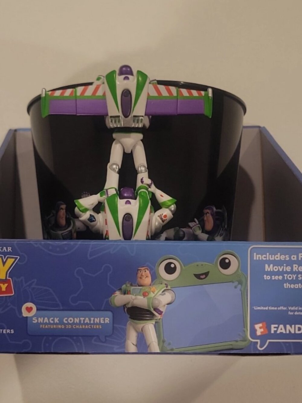 New Toy Story 5 Popcorn Bucket Snack Box Buzz Lightyear Display Container
